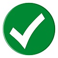 Tick in green circle